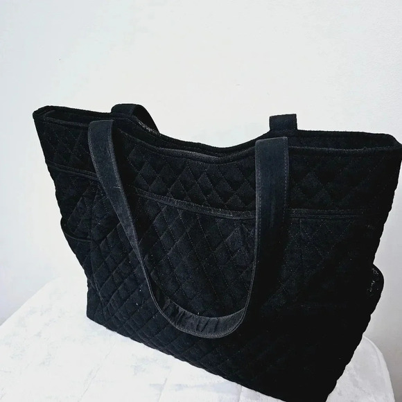 Vera Bradley black quilted tote diaper bag - Picture 6 of 10